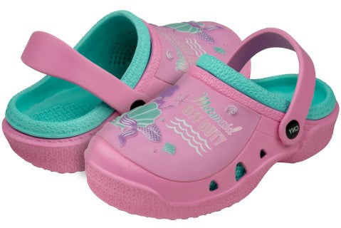 Capelli New York Girls Mermaid Off Duty Printed EVA Two-Tone Clog With Backstrap