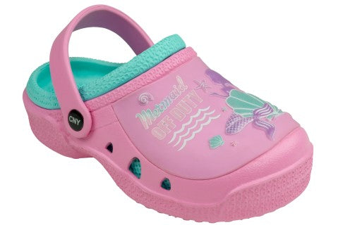 capelli new york Girls Mermaid Off Duty Printed EVA Two-Tone Clog with Backstrap