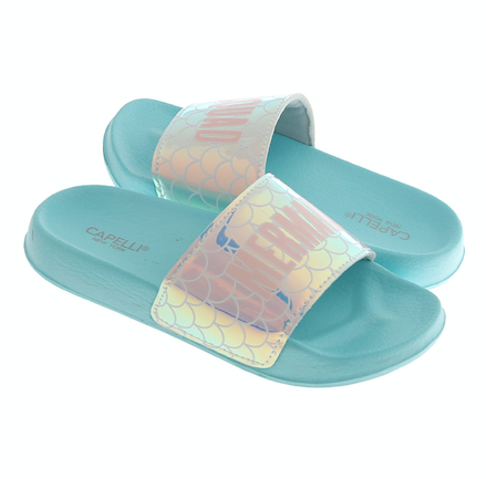 Capelli New York Girls Mermaid Squad Slip-On Slide Sandal