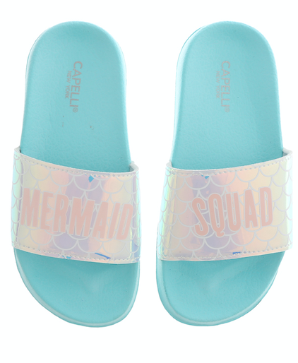 Capelli New York Girls Mermaid Squad Slip-On Slide Sandal