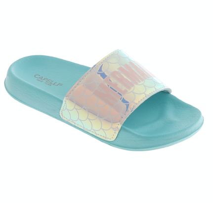 capelli new york Girls Mermaid Squad Slip-On Slide Sandal