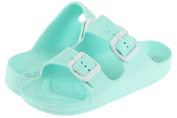 Capelli New York Girls Mint Double Strap Slip-On Sandal
