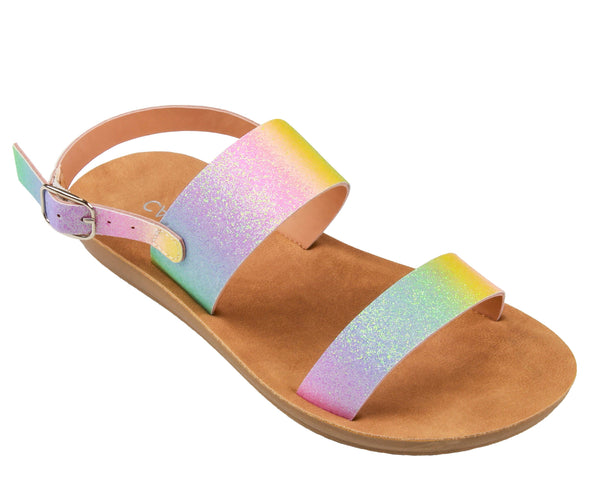 capelli new york Girls Ombre Faux Leather Upper Sandal with Ankle Strap capelli new york Girls Ombre Faux Leather Upper Sandal with Ankle Strap