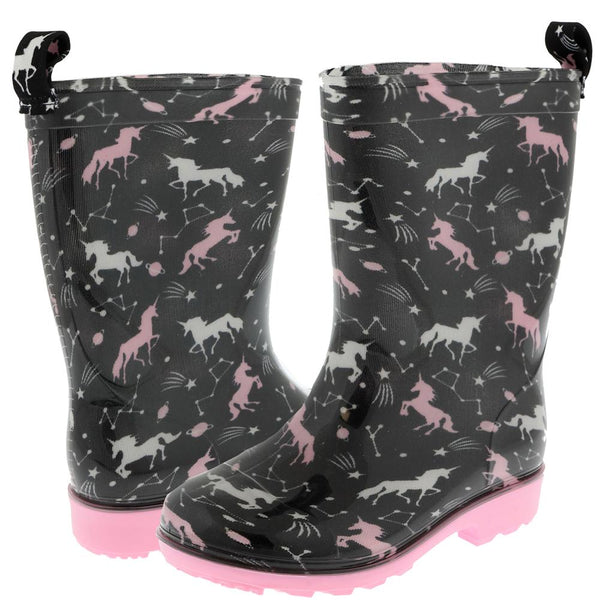 Capelli New York Girls Outer Space Unicorn Rain Boot