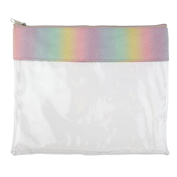 Capelli New York Girls Rainbow Unicorn Pouch Set With Stripped Cozy Socks & Eye Mask