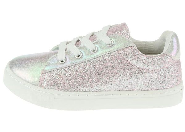Capelli New York Girls Shimmer Holographic And Glitter Fashion Sneaker