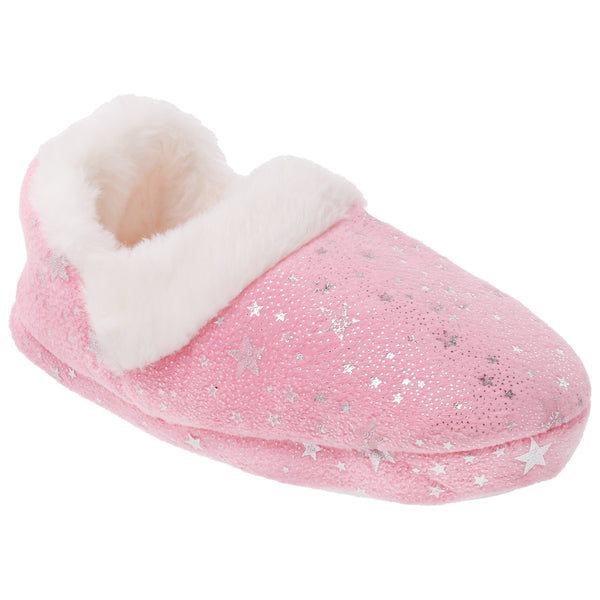 capelli new york Girls Soft Boa Upper with All Over Foil Dots and Stars