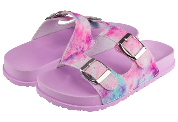 Capelli New York Girls Tie Dye Canvas Double Strap Sandal