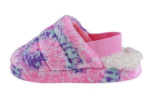 Capelli New York Girls Tie Dye Soft Boa Quilted Slipper