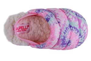 Capelli New York Girls Tie Dye Soft Boa Quilted Slipper