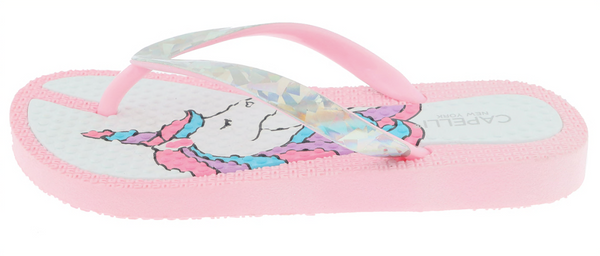 Capelli New York Girls Unicorn And Glitter Flip Flop