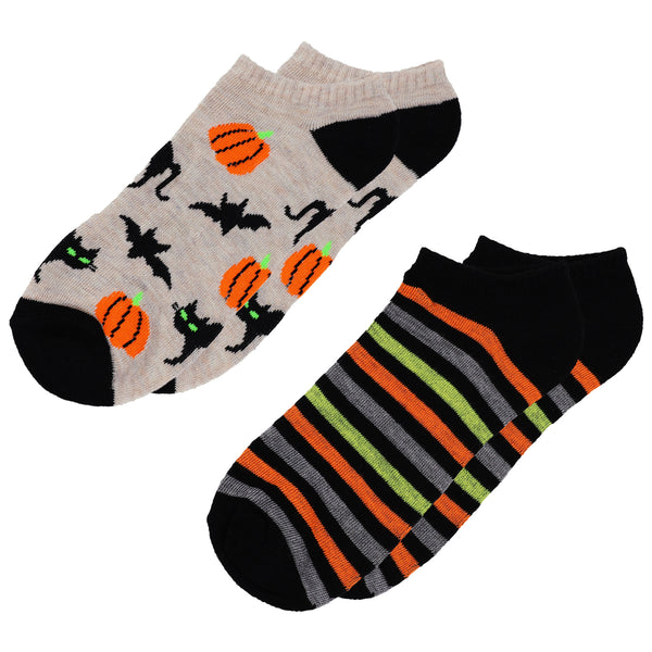Capelli New York Halloween Terror No Show Socks With Ribbed Cuff