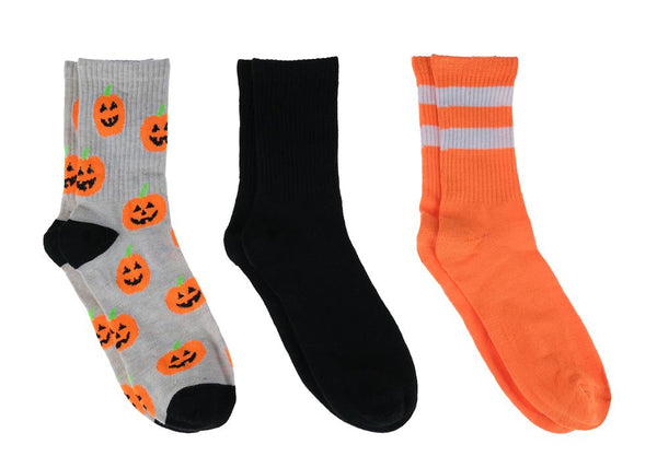 capelli new york Happy Pumpkins 3 Pack Ribbed Crew Socks