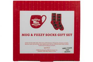 Capelli New York Holly Jolly Printed Mug & Cozy Sock Set