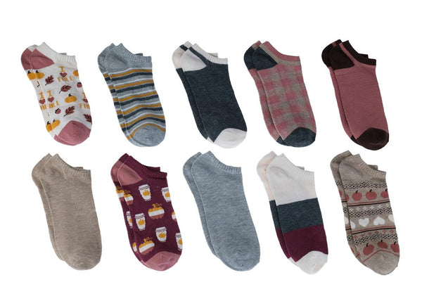 capelli new york I Heart Fall 10 Pack No Show Socks