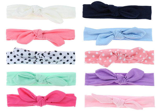 Capelli New York Infant Bow Wrap Headband - Pack Of 10