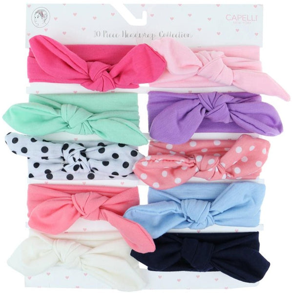 capelli new york Infant Bow Wrap Headband - Pack of 10