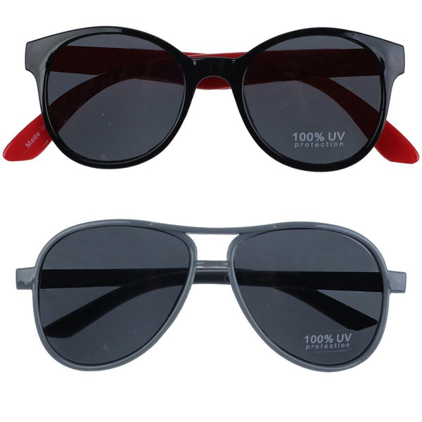 capelli new york Infant Boys Aviator and Round 2pk Sunglasses Set