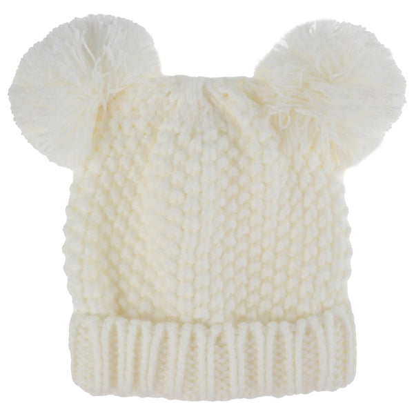 Capelli New York Infant Girls Knit Beanie And Mittens 2pc Set