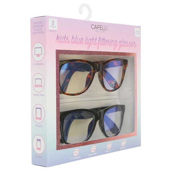Capelli New York Kids 2 Pack Blue Light Filtering Glasses