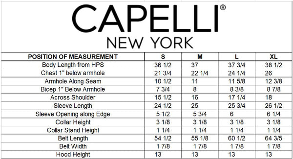 Capelli New York Ladies Butterfly Floral Printed Mid-Length Basic Rain Coat With Removable Hood