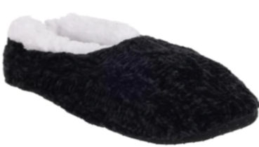 capelli new york Ladies Cable Knit Chenille Pull on Slipper Socks