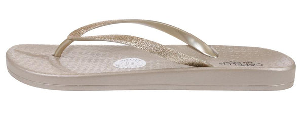 Capelli New York Ladies Fashion Flip Flops With Glitter Jelly Trim