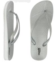 Capelli New York Ladies Fashion Flip Flops With Glitter Jelly Trim