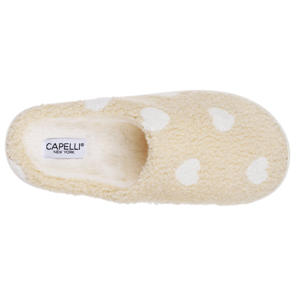 Capelli New York Ladies Faux Berber Cuff With Allover Heart Detail