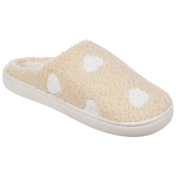 capelli new york Ladies Faux Berber cuff with Allover Heart Detail