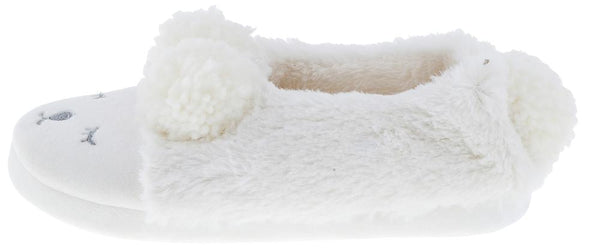 Capelli New York Ladies Faux Fur Sleeping Lamb Moccasin Slipper