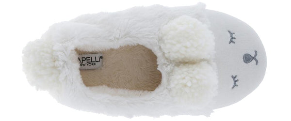 Capelli New York Ladies Faux Fur Sleeping Lamb Moccasin Slipper