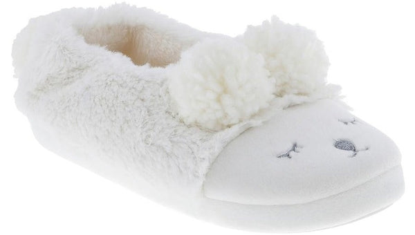 capelli new york Ladies Faux Fur Sleeping Lamb Moccasin Slipper