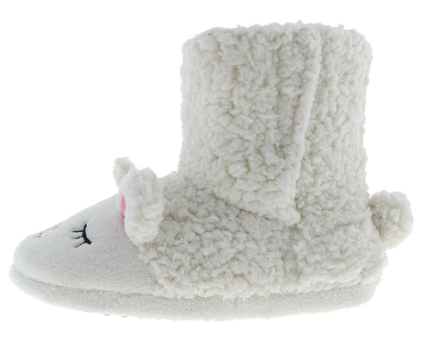 Capelli New York Ladies Faux Fur Sleeping Lamb Slipper Boot