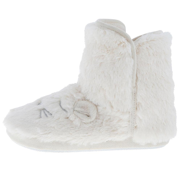 Capelli New York Ladies Faux Fur Sleeping Mouse Slipper Boot