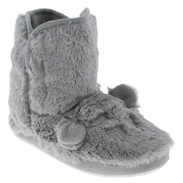 capelli new york Ladies Faux Fur Sleeping Mouse Slipper Boot