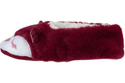 Capelli New York Ladies Fox Faux Fur Pull On Slipper Socks With 3D Ears