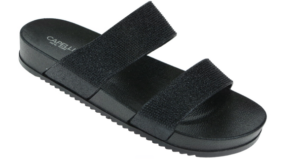 capelli new york Ladies Glitter Double Strap Sandal