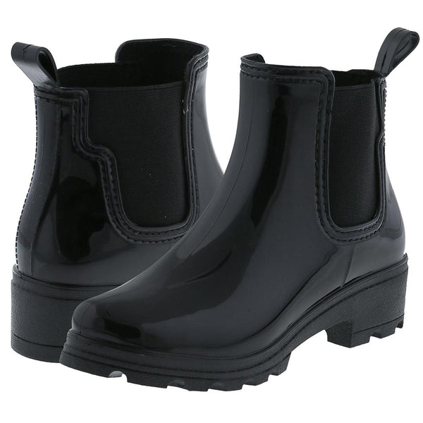 Capelli New York Ladies Jodhpur Rain Boot With Shiny Upper And Elastic Gores