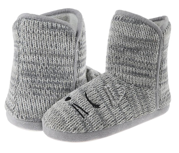 Capelli New York Ladies Knit Sleeping Mouse Slipper Boot