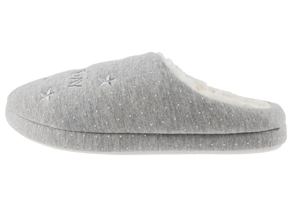 Capelli New York Ladies Lazy Day Polka Dots And Stars Moccasin Slipper