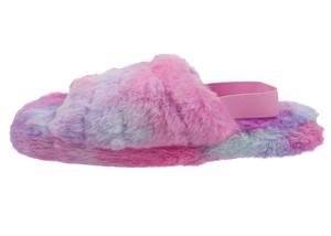 Capelli New York Ladies Multi Faux Fur Slide Slipper