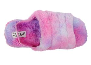 Capelli New York Ladies Multi Faux Fur Slide Slipper