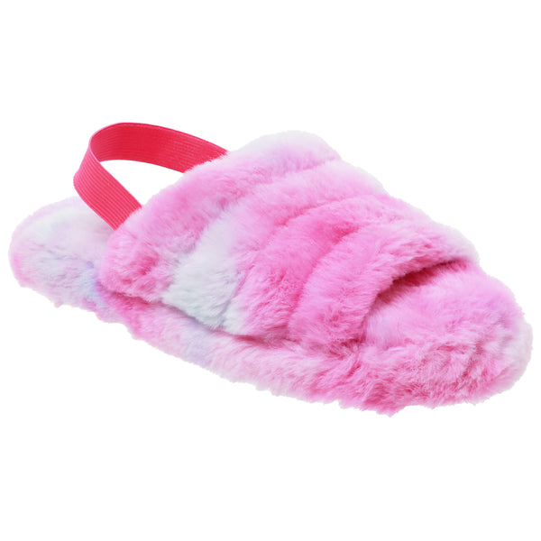 capelli new york Ladies Multi Faux Fur Slide Slipper