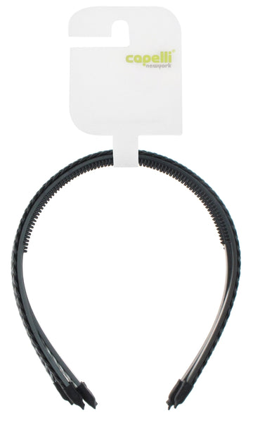 capelli new york Ladies Plastic Braided Faux Leather Top Headbands