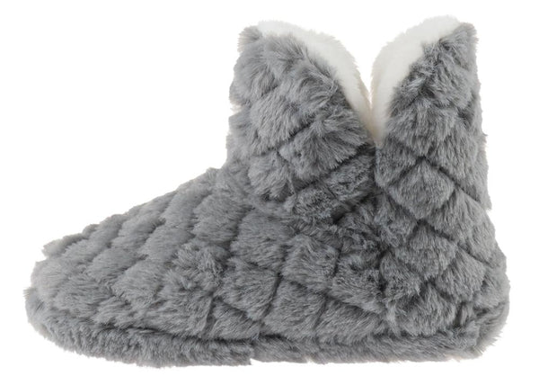 Capelli New York Ladies Quilted Faux Fur Slipper Boot