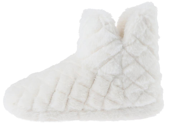 Capelli New York Ladies Quilted Faux Fur Slipper Boot