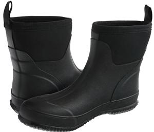 Capelli New York Ladies Shiny Solid Short Rain Boot With Neoprene Rubber
