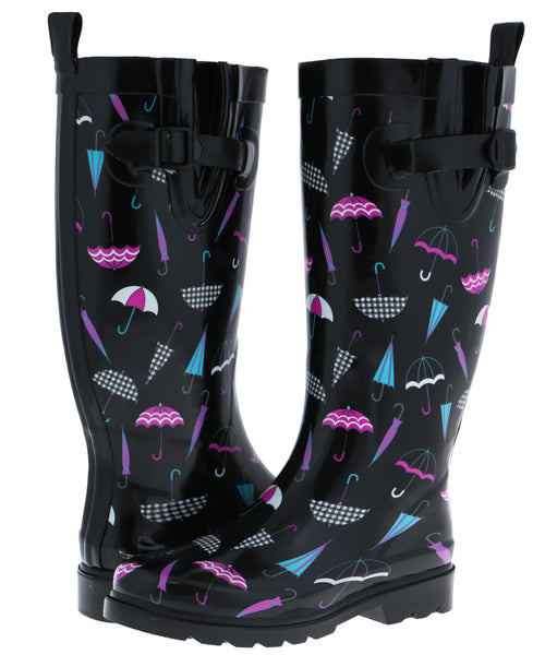 Capelli New York Ladies Umbrellas Tall Rubber Rain Boot