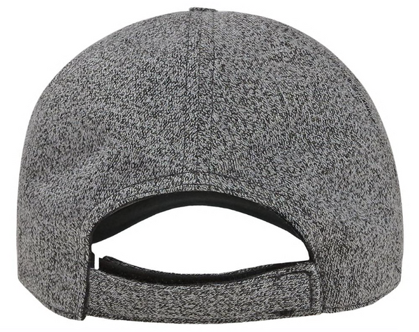 Capelli New York Marled Grey Baseball Hat With Faux Leather Brim
